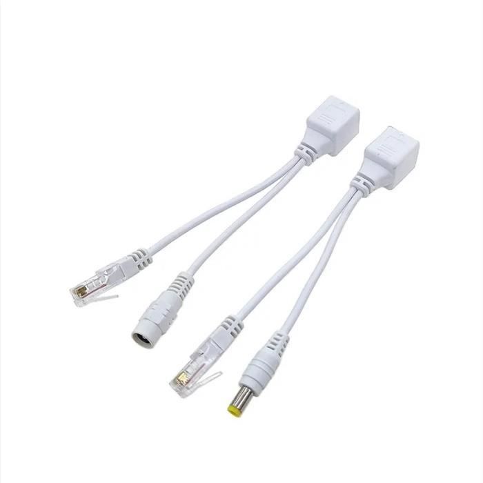 Câble adaptateur POE RJ45,alimentation Ethernet,répartiteur d'injecteur ...