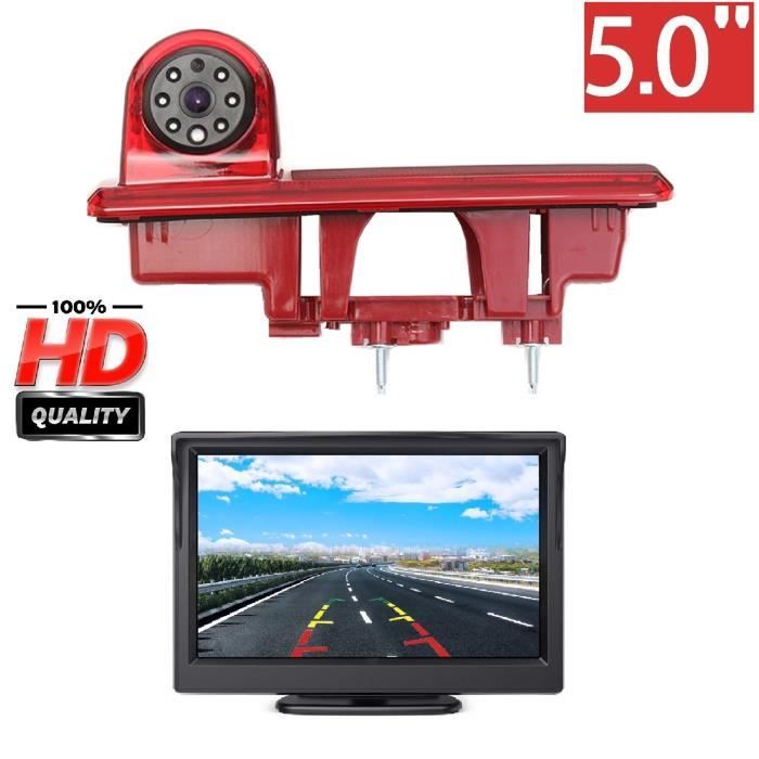 〔Kit de caméra de recul〕Moniteur de rétroviseur de 4,3 Pouces Voiture HD 3ème caméra de recul inversée pour Fiat talento Nissan NV300 Renault Trafic III Primastar Opel//Vauchall Vivaro