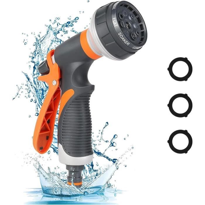 Pistolet D'arrosage Avec 9 Modes – Pulvérisateur Jardin Multifonction, Poignée Ergonomique, Pour Lavage Voiture, Plantes, Animaux