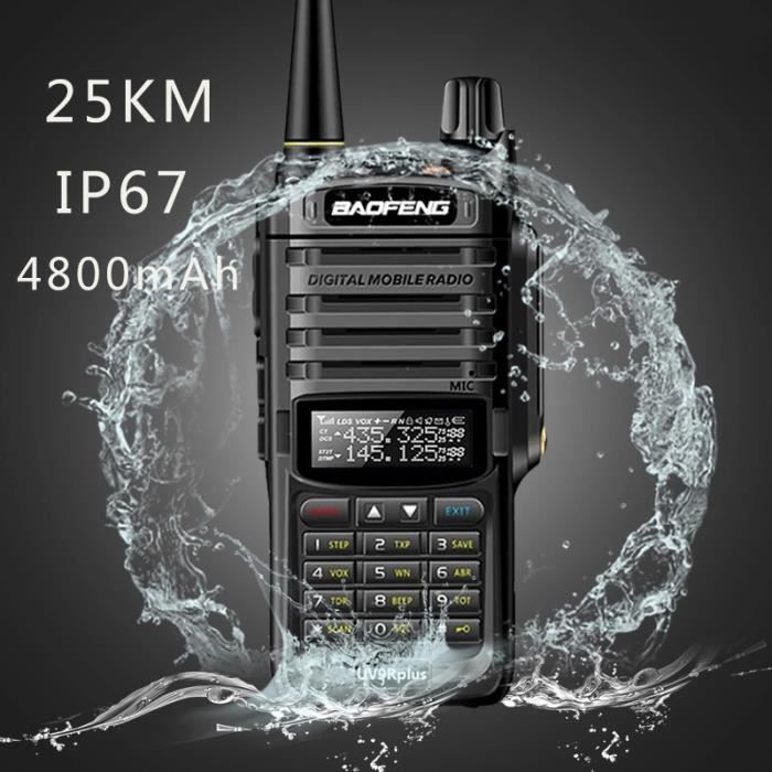 1pcs étanche talkie-walkie haute puissance CB jambon 20 km longue portée  portable radio bidirectionnelle pour la chasse - Cdiscount Téléphonie