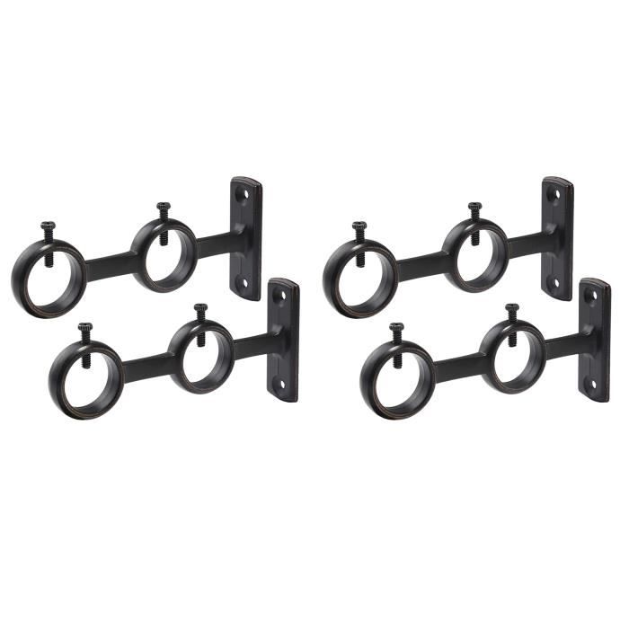 Tringle Rideau Blanc Gvivej Lot De 4 Supports De Tringle à Rideaux Réglables Avec Vis Pour La Maison, Le Bureau, L'armoire, La Salle De Bain Fixation Rideau