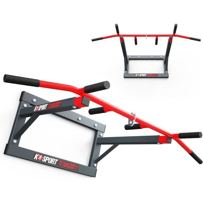 Barre De Traction Murale MAXXUS 6 Poignées - Capacité 150kg - Pour Musculation Maison