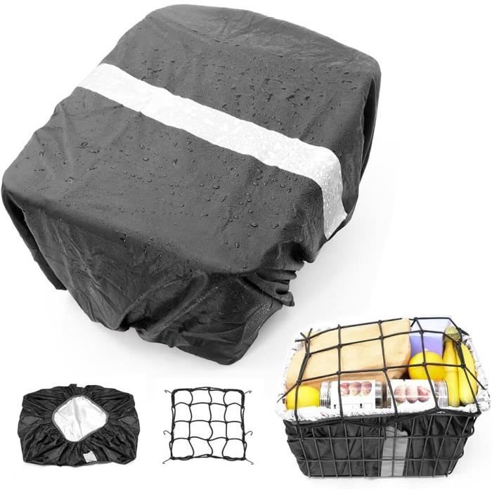Panier Vélo Arrière ANZOME - 20L - Filet Et Housse Imperméable