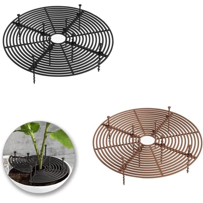 Grilles De Protection Pour Pots De Fleurs - 4 Pièces De 40 Cm, Protègent La Terre Des Chats Et Animaux, Coupe Sur Mesure, Matériau Résistant