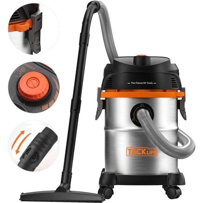 Aspirateur Eau et Poussière TACKLIFE,15L Aspirateur sans Sac