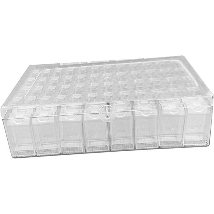Diamond Bead Storage Container Crafts 64 Grids Compartiments Storage