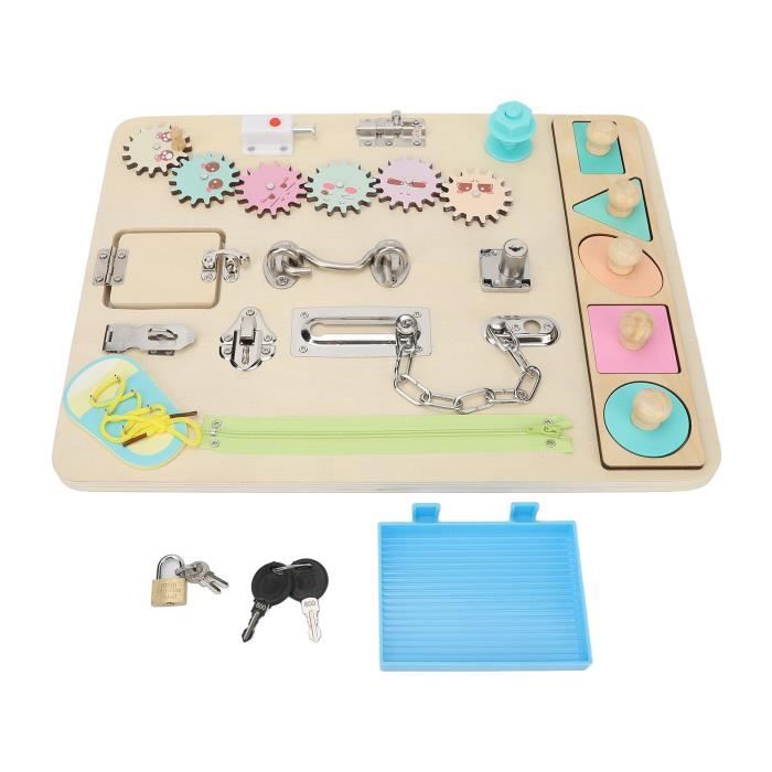 Cuque planche sensorielle d'activité pour tout-petits Felt Busy Board Développer des compétences