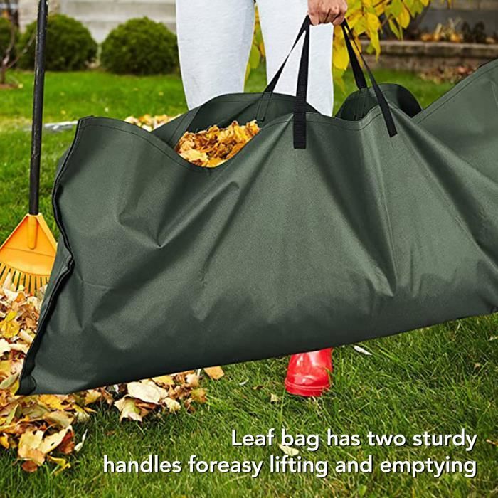 Sacs à Déchets De Jardin XXL 272L - Lot De 3 Sacs + Gants + Sac De Rangement - Résistants, Imperméables - Pour Feuilles, Herbe, Branches