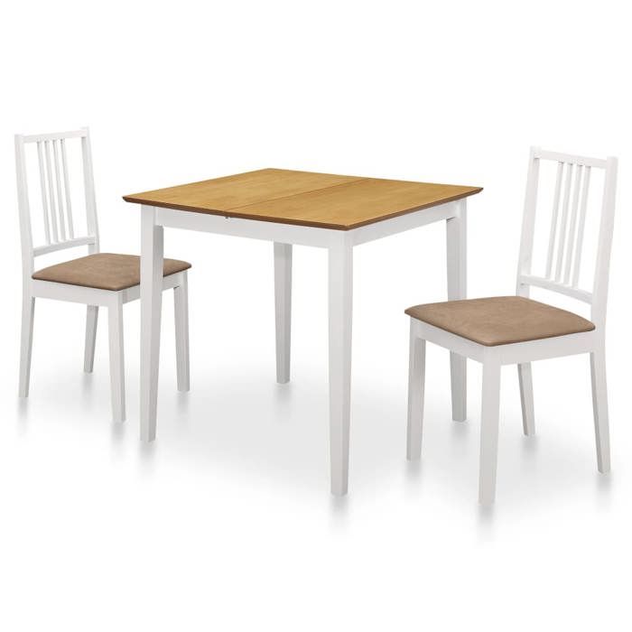 vidaXL Mobilier de Salle à Manger 3 pcs Ensemble à Dîner Table et Chaises de Salle à Manger Mobilier de Repas Mobilier de 276408