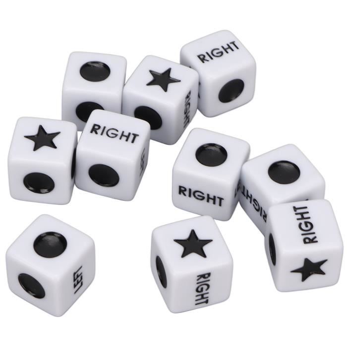 Lot 10 Dés Jeux Société Jeu De 10 Dés Multicolores Acrylique - 14 Mm