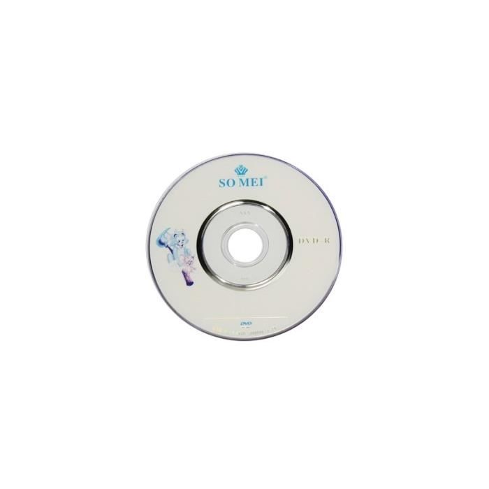 CD DVD vierge 8cm Blank DVDR 1.4 Go 10 pcs 30mins dans emballage le prix est de Blanc