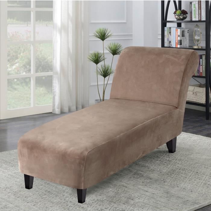 Housse de chaise longue en velours housse de canapé inclinable extensible sans accoudoirs pour salon chambre à coucher