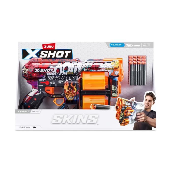Pistolet Skins Dread 12 Flèches X shot Zuru Le Pistolet Coloris Aléatoire - vue 2