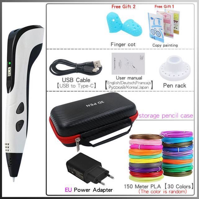 Stylo imprimante 3D,EU White 150M PLA--Stylo 3d À Filament Pla ...