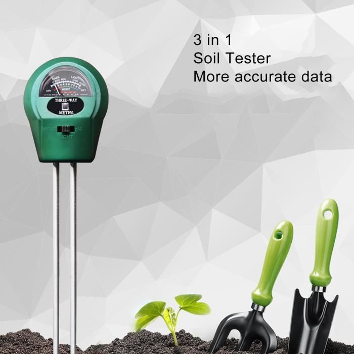 Kit de test de sol 3 en 1 - ZERONE - Plante Fleurs Sol Ph Mètre