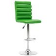 Chaise de bar - Chaise de salle à manger chaise cuisine- Tabouret de bar bistrot vintage industriel - Vert Similicuir♣1227-1