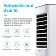 Pro Breeze Rafraichisseur d’Air Portable 5L - Ventilateur 3 Vitesses, Panneau LED, Télécommande - Rafraîchisseur par évaporation-1