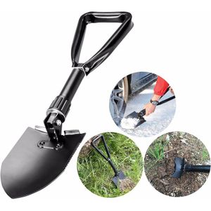 Pelle Militaire Pliante Multifonction – Outil De Survie Et Camping – Acier 3cr13 + Allu