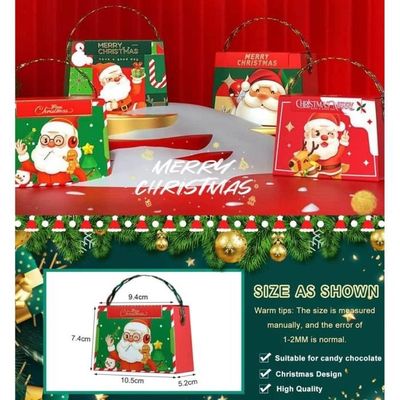 Boîtes Bonbons De Noël – 12 Pièces Cadeaux à Remplir, Motifs Festifs, Ruban Inclus