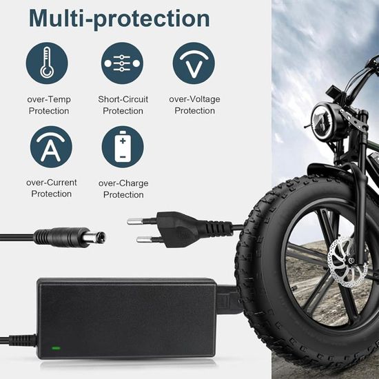 Chargeur Trotinette Electrique Dufuso , 42V 2A Chargeur Hoverboard Avec 4 Connecteurs Chargeur Universel Pour Toutes Les Batteries Lithium De 36v Compatible Avec Ninebot Xiaomi Et D Autres Chargeur Xiaomi