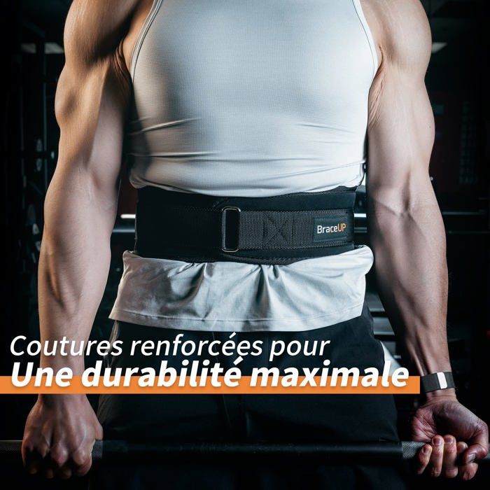 Ceinture De Levage Lestée Chaîne - Nylon Et Acier, Pour Tractions, Squats, Musculation, Support Jusqu'à 200 Kg