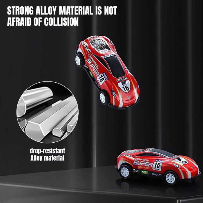 30Pcs Petites Voitures Jouets,Metal Voiture Jouet Enf-ant Cascadeuse Mini Voitures De Course Apporter Valise,Avec La Carte Routière - Jeux - Jouets
