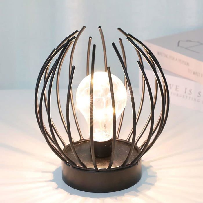 Lampe De Nuit Créative Sans Fil - Forme De Pierre, Alimentation Pile, Déco Bureau Ou Table De Chevet