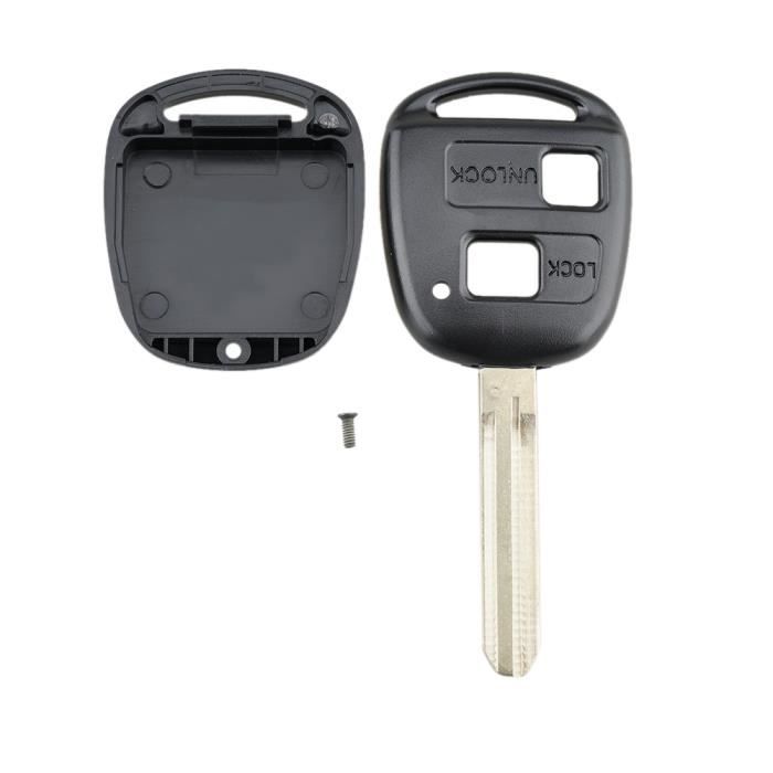 Clé de voiture 2 boutons lame de clé VA2 avec batterie Maxell adaptée pour Toyota  Aygo