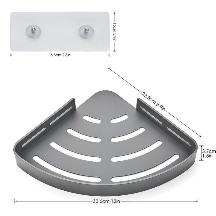 Coovee Etagère Douche Sans Percage, 4 PCS Etagere Rangement, Accessoire De Salle De Bain En