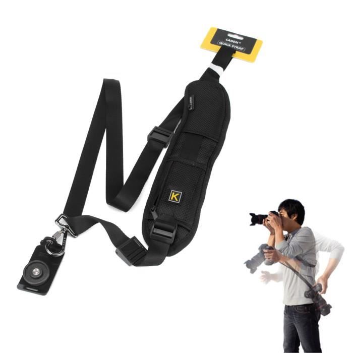 Sangle Cou/épaule Rapide En Cuir Pour Appareil Photo Reflex/DSLR - Réglable, Marron, Neuve