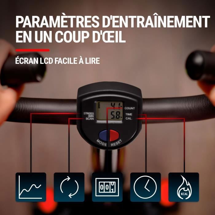 Hop- Sport Swing Side Stepper HS-055S avec poignées réglables, bandes d'exercice, hauteur du pied réglable par Ordinateur - Machine d'exercice sûre et Hop- Sport Swing Side Stepper HS-055S avec poignées réglables, bandes d'exercice, hauteur du pied réglable par Ordinateur - Machine d'exercice sûre et