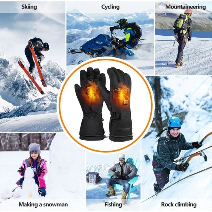 Gants Chauffants pour Homme et Femme Hiver Gant Chauffant Moto  Chauffe-Mains pour Travail Ski Randonnée Chasse Vélo - Cdiscount Auto