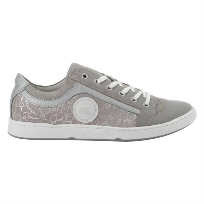 Baskets mode Jace FL Femme Pataugas Gris Cuir Lacets Gris Cdiscount Chaussures