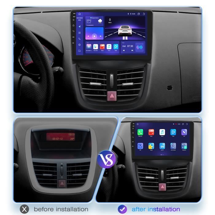 AWESAFE Autoradio Android 12 pour Peugeot 207(2006-2015)Carplay