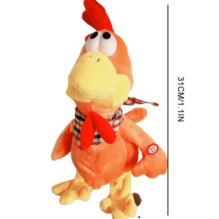 Jouet en peluche - OMABETA - Poulet Musical Interactif - 15 pouces - Électrique - Amusant pour enfants