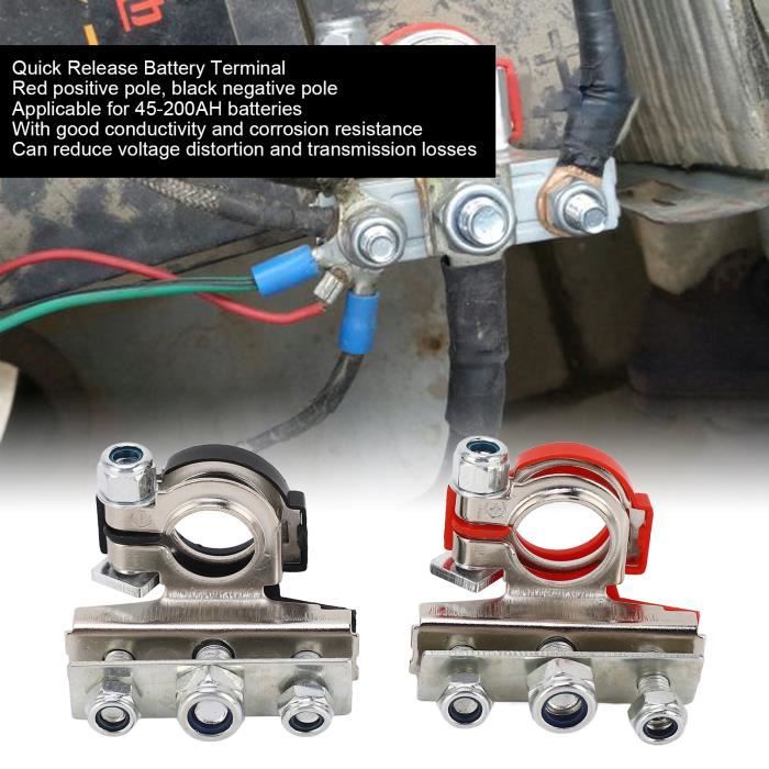 x2 Connecteur Batterie Cosse de Borne Serrage Rapide pour Voiture Camion  Bateau
