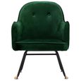 Chaise à bascule - Fauteuil à bascule  60 x 74 x 84 cm Fauteuil de relaxation Rocking Chair - Vert foncé Velours #D#2272-3