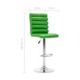 Chaise de bar - Chaise de salle à manger chaise cuisine- Tabouret de bar bistrot vintage industriel - Vert Similicuir♣1227-3