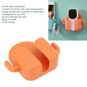 Support Murale Pour Téléphone Sans Perçage - Lot De 2 - Blanc, 10x8,5x5 Cm - Pour Chargeur, Télécommande - Adhésif