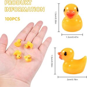 Halinuia – 200 Mini Canards Lumineux En Résine – 8 Couleurs – Pour Aquarium, Maison Poupée, Décoration DIY