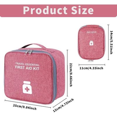 Trousse De Premiers Secours Focenat – Lot De 2 Trousses Vides, Oxford Imperméable, Rangement Multiple – Maison, Bureau, Voyage, Voiture