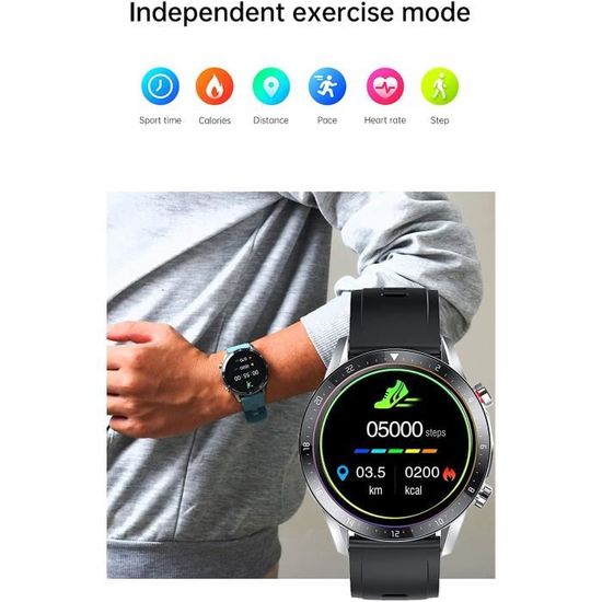Ieverda Montre Connectée,Montre Intelligente Homme IP68Etanche Bracelet  Connecté Cardio Podometre Smartwatch Sport Fitness Track110 - Cdiscount  Téléphonie