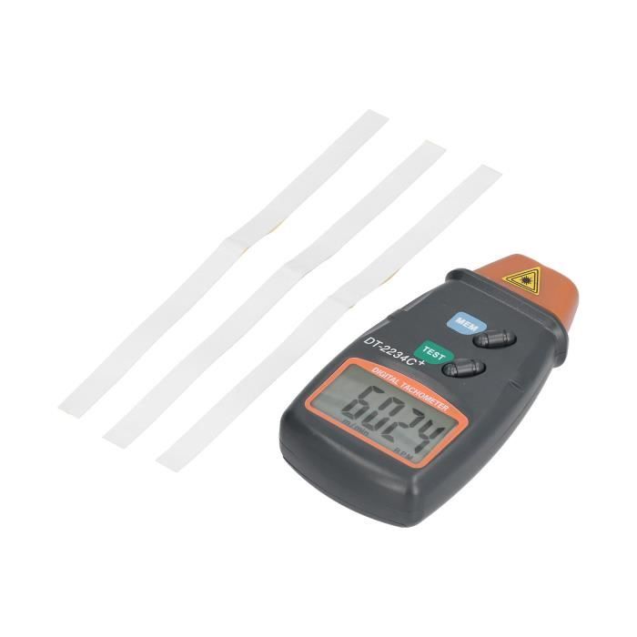 Tachymètre Laser Numérique GR-6236C - Mesure Vitesse Rotation Contact/Photo - Max/Min/AVG