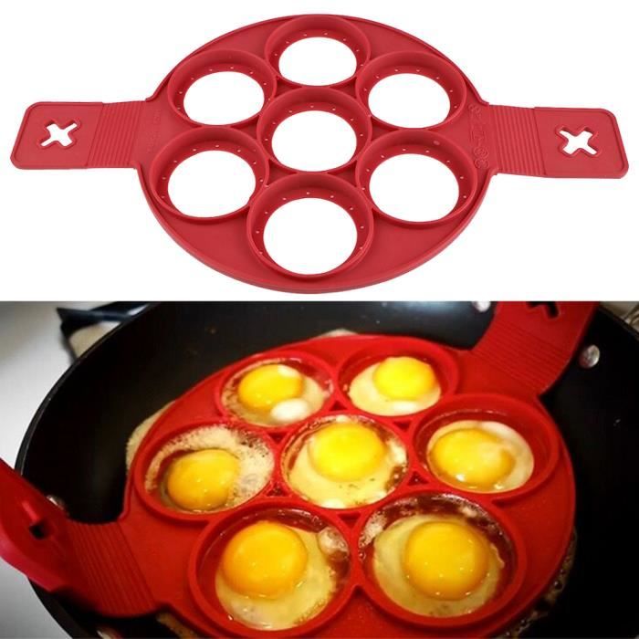 Pancake Moules en silicone Moule à gâteau anti adhésif œufs au plat - Ronde