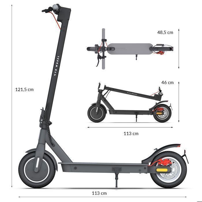 Trottinette électrique Pliable Avec Siège Pour Adulte GQ8 - Noir, 250W, 48V, 14 Pouces