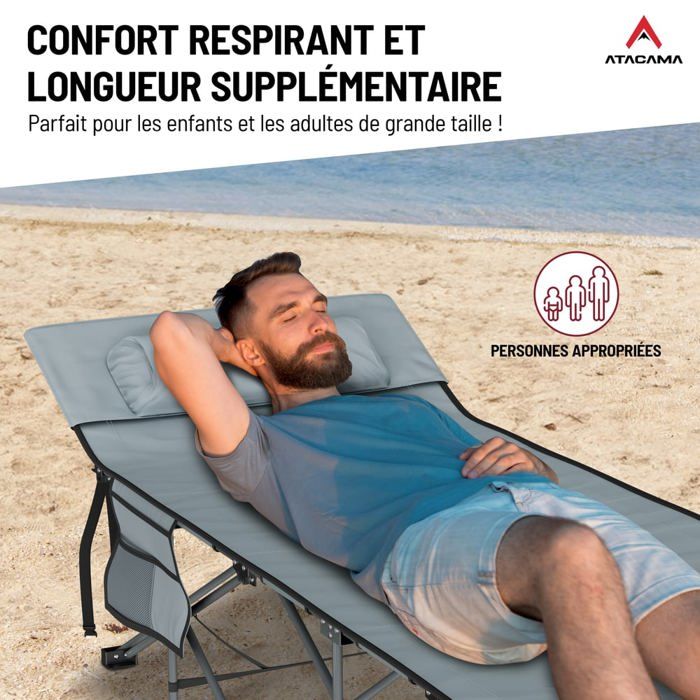 Lit de camp North 49 avec cadre en acier