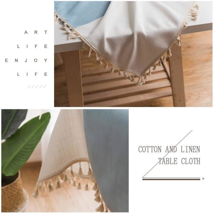 Pahajim Nappe Exterieur Rectangulaire Anti Tache Nappe Lavable Tissu