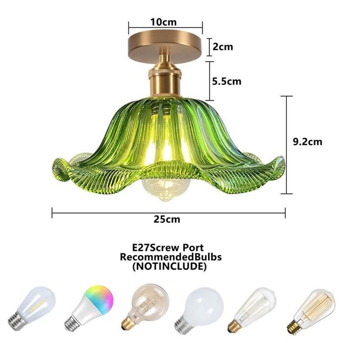 Lustre Plafond Moderne Mengjay - Luminaire Pendentif Design Nordique Métal Pour Salon, Cuisine, Chambre (Vert)