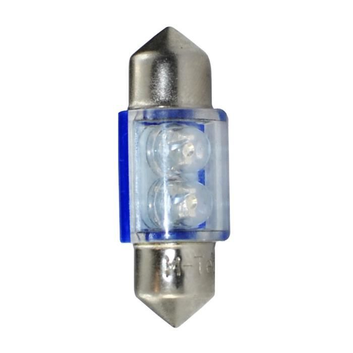 FLUX 2 ampoules navettes à LED - Bleues - 31 mm - 12V - 0,25W