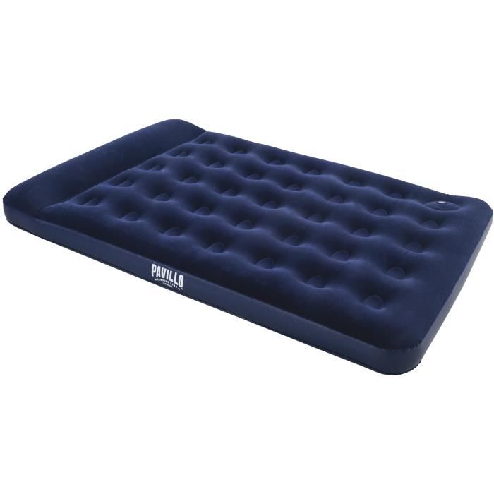 BESTWAY Matelas gonflable floqué Venture Double + Pompe à pied – 2 places
